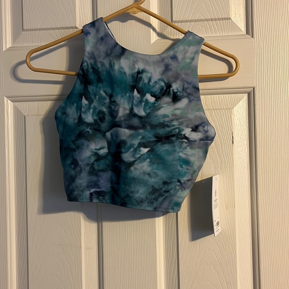 NWT Athleta Conscious Crop Printed Tank Bra D-DD - Picture 4 of 7